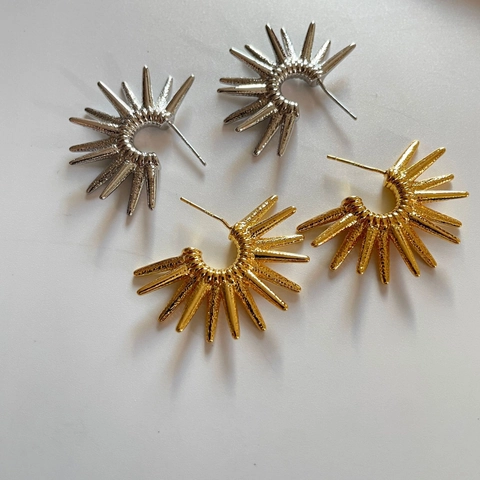 Sunburst Radiale Puntige Oorbellen Met 925 Sterling Zilveren Oorsteker Geometrische Minimalistische Koperen Sieraden Voor Dames