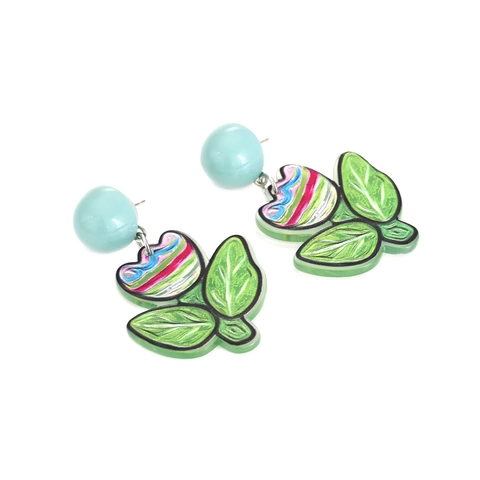 Kleurrijke Acryl Bloem Oorbellen Voor Vrouwen Handgeschilderde Tulp Floraal Artistiek Gedrukte Oorsieraden Zoete Stijl