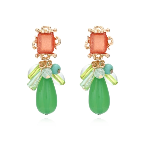 Vintage Tropfen Ohrringe Für Frauen Legierung Harz Perlen Mehrlagig Bohemia Stil Elegante Statement Schmuck