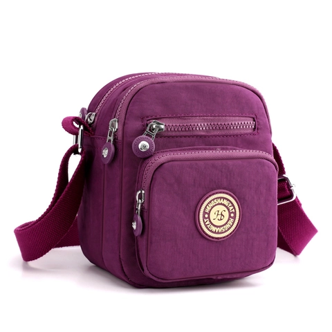 Women Oxford Cloth Waterproof Crossbody Bag Multi-Pocket Lightweight Small Square Shoulder Bag For Travel Casual Daily Use