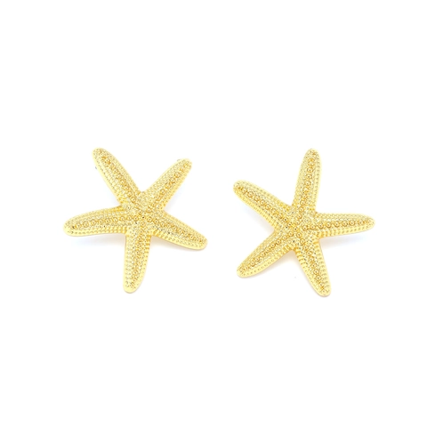 Orecchini A Lobo Stella Marina Dorati Lega Design Creatura Marina Stile Spiaggia Oceano Gioielli Eleganti Per Donna
