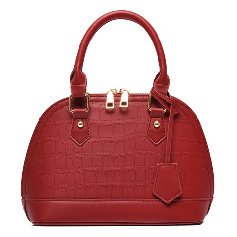 Borsa a Mano da Donna con Motivo a Coccodrillo Borsa a Tracolla in Pelle PU con Cerniera Oro Elegante Borsa a Mano Quotidiana