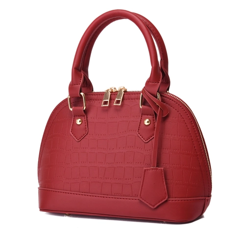 Borsa a Mano da Donna con Motivo a Coccodrillo Borsa a Tracolla in Pelle PU con Cerniera Oro Elegante Borsa a Mano Quotidiana