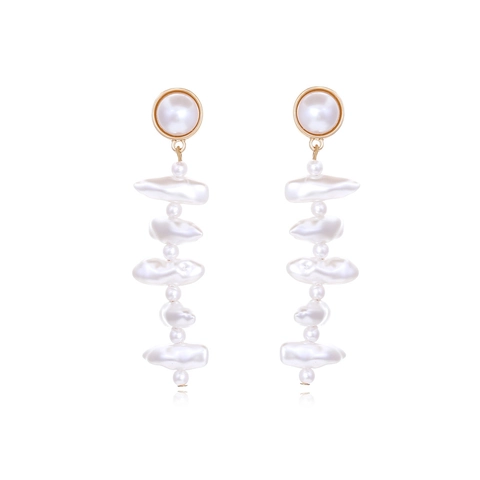 Barock Künstliche Perlenohrringe Mit Legierungsstecker Vintage Zinklegierung Drop Schmuck Für Frauen Elegant