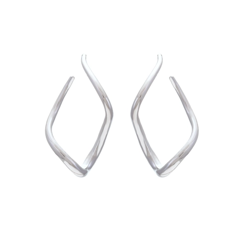 Orecchini A Cerchio A Onde Irregolari Lega Di Zinco Torsione Geometrica Minimalista Moderna Gioielli Da Donna