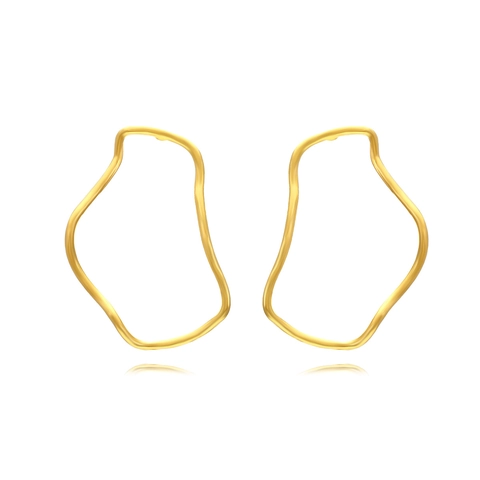 Orecchini A Cerchio Geometrici Irregolari Minimalista In Lega Di Zinco Cerchio Ondulato Gioielli Per Orecchie Da Donna