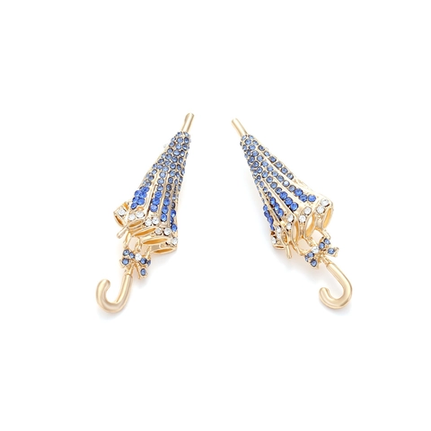 Creatieve Paraplu Oorbellen Legering Met Rhinestone Kleurrijke Kristal Strik Mode Sieraden Voor Vrouwen