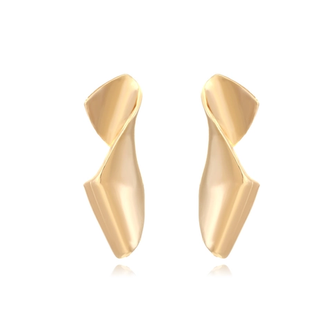 Orecchini Lega Zinco Geometrica Torta Irregolare Scultura Metallo Astratto Gioielli Minimalisti Moderni Per Donne