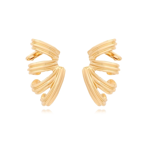 Clip Per Orecchie Geometriche Vintage A Più Strati A Forma Di C Lega Di Zinco Retro Gioielli Da Donna