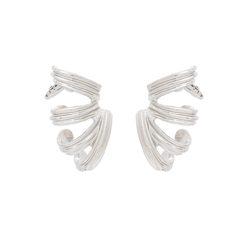 Clip Per Orecchie Geometriche Vintage A Più Strati A Forma Di C Lega Di Zinco Retro Gioielli Da Donna