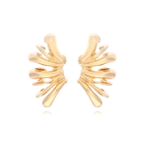 Vintage Metal Wing Earrings Zinc Alloy Angel Wing Abstract Fan Shape Fashion Jewelry For Women