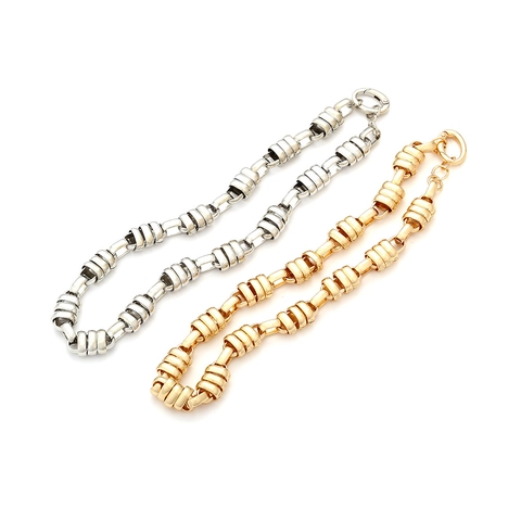 Collier À Gros Maillons En Alliage Fait Main Style Industriel Hip Hop Minimaliste Rétro Bijoux Pour Femmes