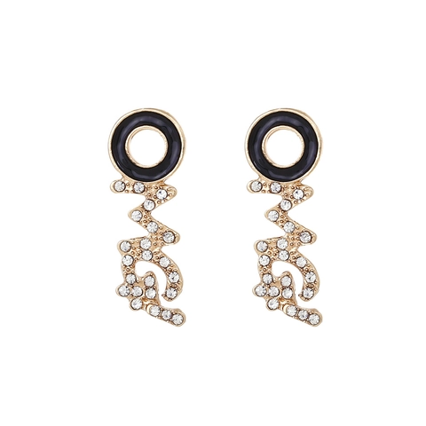 Legierung Buchstaben OMG LOVE Ohrhänger Mit Künstlicher Künstliche Perle Strass Emaille Mode Schmuck Für Damen