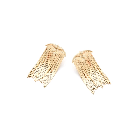 Vintage Golden Bird Tassel Dangle Earrings Retro Swallow Design Zinc Alloy Copper Chain Fashion Statement Jewelry