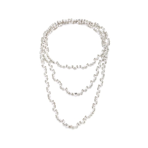 Collar Largo Con Perlas Artificiales De Imitación Y Diamantes De Imitación Joyas Elegantes Hechas A Mano Multicapa Para Mujer Estilo De Lujo