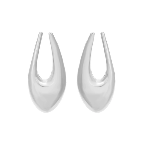 Boucles D Oreilles Pendantes En Forme De Larme Alliage De Zinc Creux Brillant Minimaliste Rétro Moderne Pour Femmes