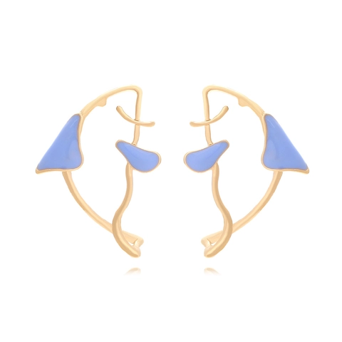 Abstract Tropical Fish Stud Earrings Enamel Zinc Alloy Gold Tone Ocean Animal Jewelry For Women Trendy Personality