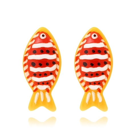 Bunte Tropische Fisch Tropfen Ohrringe Harz Clownfisch Ozean Stil Übertriebene Tierform Schmuck Für Frauen