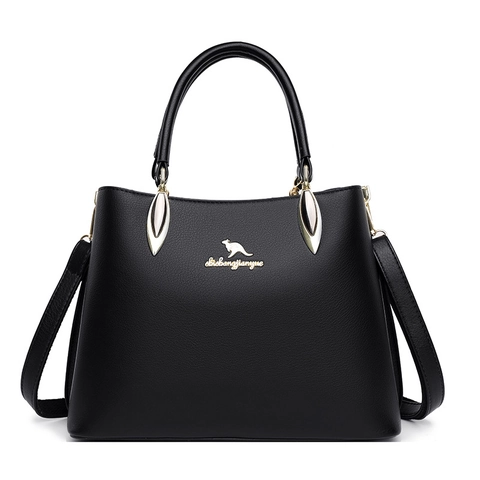 Sac Fourre-Tout Mode en Cuir PU pour Femmes Grande Capacité Sac à Épaule avec Logo Décoratif Poignée Supérieure Sac à Main