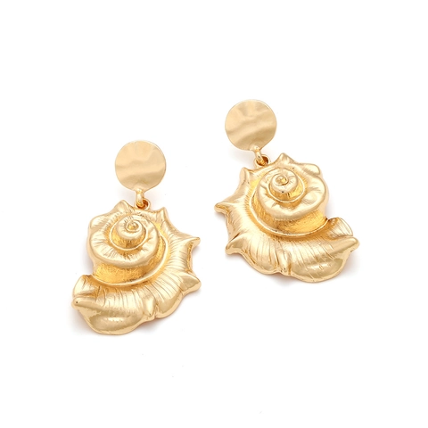Realistische Conch Muschel Hängeohrringe Zinklegierung Spiralstruktur Böhmisch Ozean Strand Resort Statement Schmuck Damen