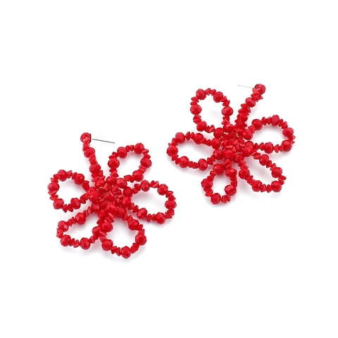 Orecchini Pendenti A Fiore Con Perline Bohemien Tessuti A Mano In Cristallo Di Vetro Gioielli Di Moda Per Donna Elegante