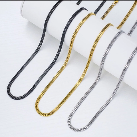 Collana A Catena Cubana Acciaio Inossidabile Catena Curb Stile Hip Hop Gioielli Geometrici Per Uomo E Donna