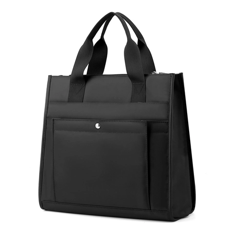 Men Business Briefcase Large Capacity Water-Repellent Nylon Handbag Multi-Compartment Laptop Tote Bag For Office Travel