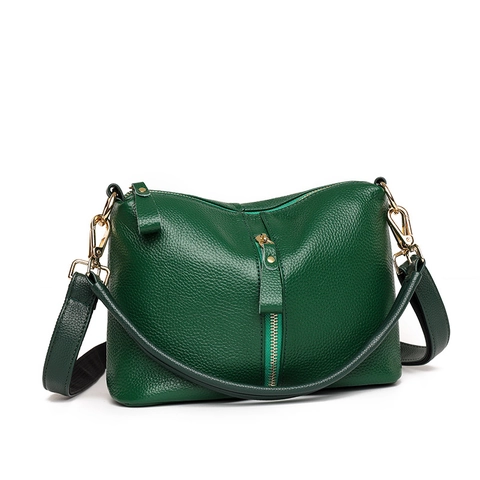 Women Minimalist Cowhide Leather Tote Bag Pebbled Texture Shoulder Crossbody Handbag With Gold Hardware Fashion Commute Bag