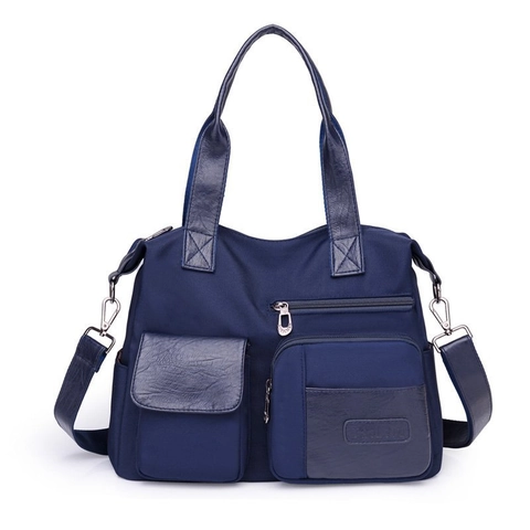 Sac Cabas Multi Poches Pour Femmes En Tissu Nylon Oxford Imperméable Grande Capacité Pour Le Travail