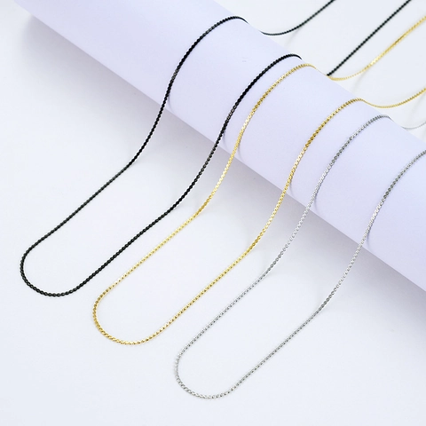 Collar De Cadena De Acero Inoxidable Delgado Eslabón S De Onda Gargantilla Clavícula Minimalista Bricolaje Joyería Unisex