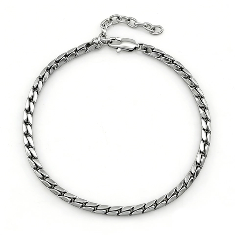 Stainless Steel Bracelet Minimalist Six Sided Polished Flat Chain Unisex Adjustable Bangle INS Trendy Jewelry