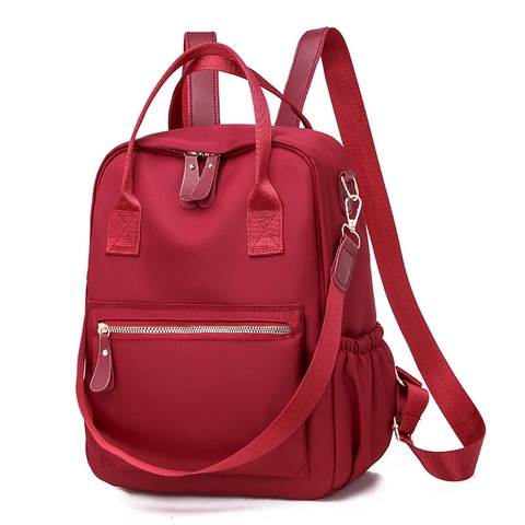 Zaino da Donna in Tessuto Oxford di Grande Capacità Zaino da Scuola in Nylon Impermeabile Casual Viaggio con Tasche Multiple