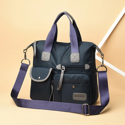 Borsa A Tracolla Da Donna In Nylon Multitasche Impermeabile Casual Borsa A Mano Capiente Leggera