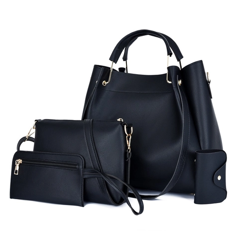 Women PU Leather Handbag Crossbody Bag Long Wallet Card Holder Fashion Minimalist Large Capacity Commuter