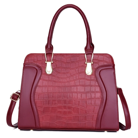 Crocodile Pattern PU Leather Handbags Large Capacity Tote Crossbody Bag Clutch And Card Holder For Women Fashion Elegant