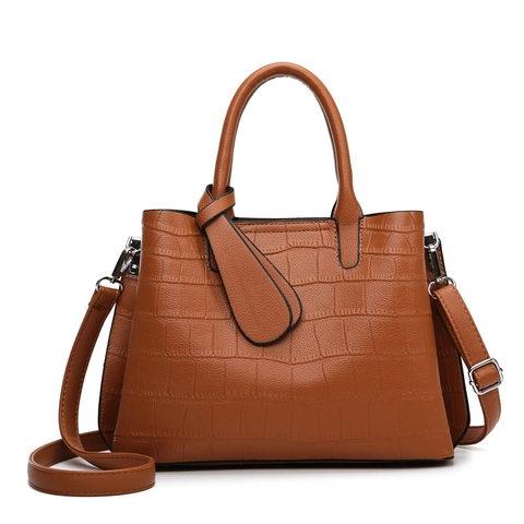 Damen Schultertasche Mit Krokodilprägung PU Leder Handtasche Mode Tragetasche Für Tägliches Pendeln Büro Mit Abnehmbarem Gurt