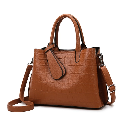 Damen Schultertasche Mit Krokodilprägung PU Leder Handtasche Mode Tragetasche Für Tägliches Pendeln Büro Mit Abnehmbarem Gurt