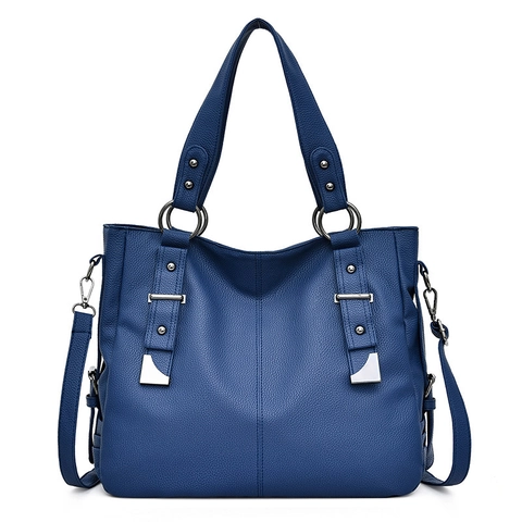 Bolso Tote Grande Para Mujer Patrón Lichi Cuero PU Bolso De Mano Informal Bolso De Hombro Para Viajar Con Correa Desmontable Decoración De Remaches