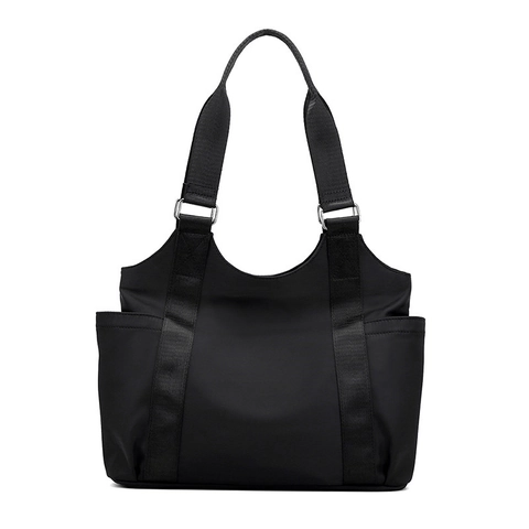 Borsa Tote da Donna in Tessuto Oxford Grande Capacità Impermeabile Nylon Borsa a Spalla Minimalista Casual Quotidiana Leggera