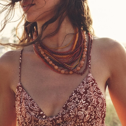 Multi-Layer Perlenkette Mit Glas Harz Perlen Und Legierung Verschluss Böhmischer Ethno Statement Schmuck Für Damen