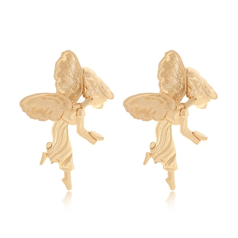 Vintage Angel Fairy Wings Dangle Earrings Retro Mythological Goddess Zinc Alloy Ear Jewelry For Women