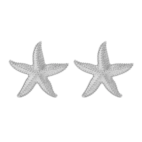 Pendientes De Botón De Estrella De Mar Aleación Textura Océano Animal Marino Estilo Francés Vintage Mujer