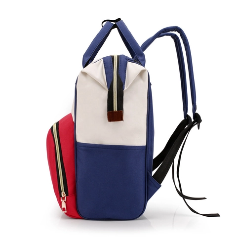 Zaino per Pannolini Multifunzionale ad Alta Capacità per Donna Borsa da Viaggio in Tessuto Oxford Patchwork in Stile Coreano Borsa da Mamma