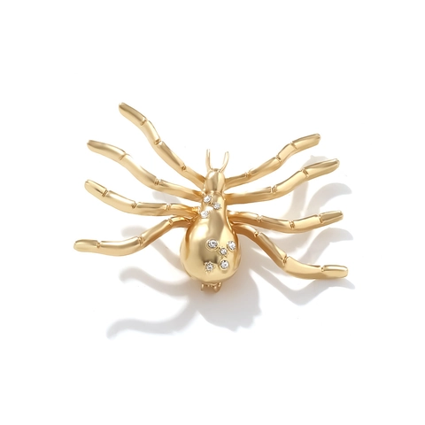 Spilla A Ragno Vintage In Lega Con Strass Incastonati Pin Insetto Esagerata Gioielli Tono Oro Regalo Per Donne