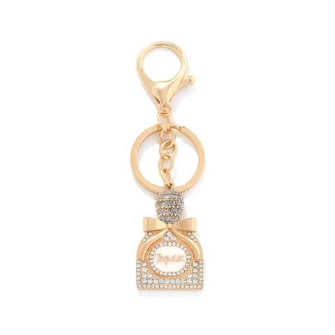 Tequila Flasche Schlüsselanhänger Gold Legierung Strass Emaille Anhänger Tasche Zubehör Für Damen