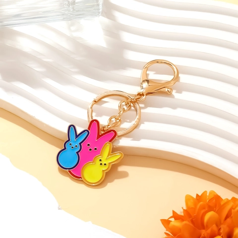 Portachiavi Con Ciondolo Lapins In Smalto Colorato Carino Coniglietto In Lega Ciondolo Per Borsa Per Pasqua Gioielli Donna