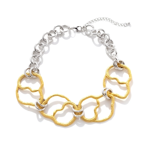 Collana E Bracciale A Catena Grossa Color Oro E Argento Lega Geometrica Irregolare Gioielli Di Moda Punk Per Donne