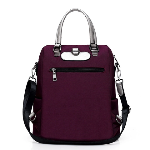 Women Fashion Oxford Cloth Waterproof Backpack Minimalist Casual Large Capacity Handbag With Bear Charm For Daily Travel School
