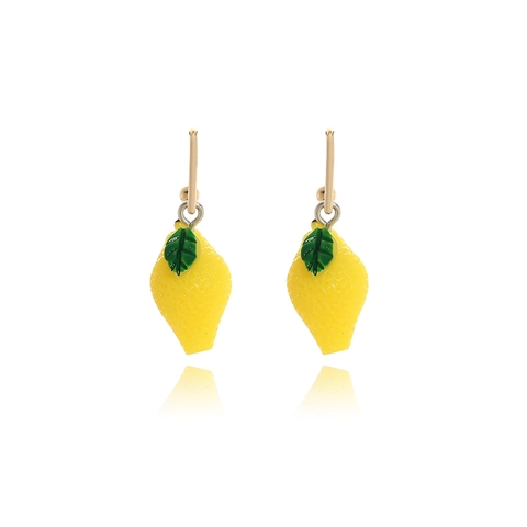 Zitrone Ohrhänger Harz Frucht Drop Schmuck Sommer Frischer Stil Für Frauen Mädchen