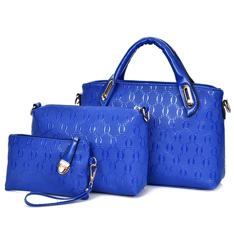Women Tote Shoulder Bag Wristlet PU Leather Chain Link Embossed Pattern Fashion Commuter Handbags Gold Hardware